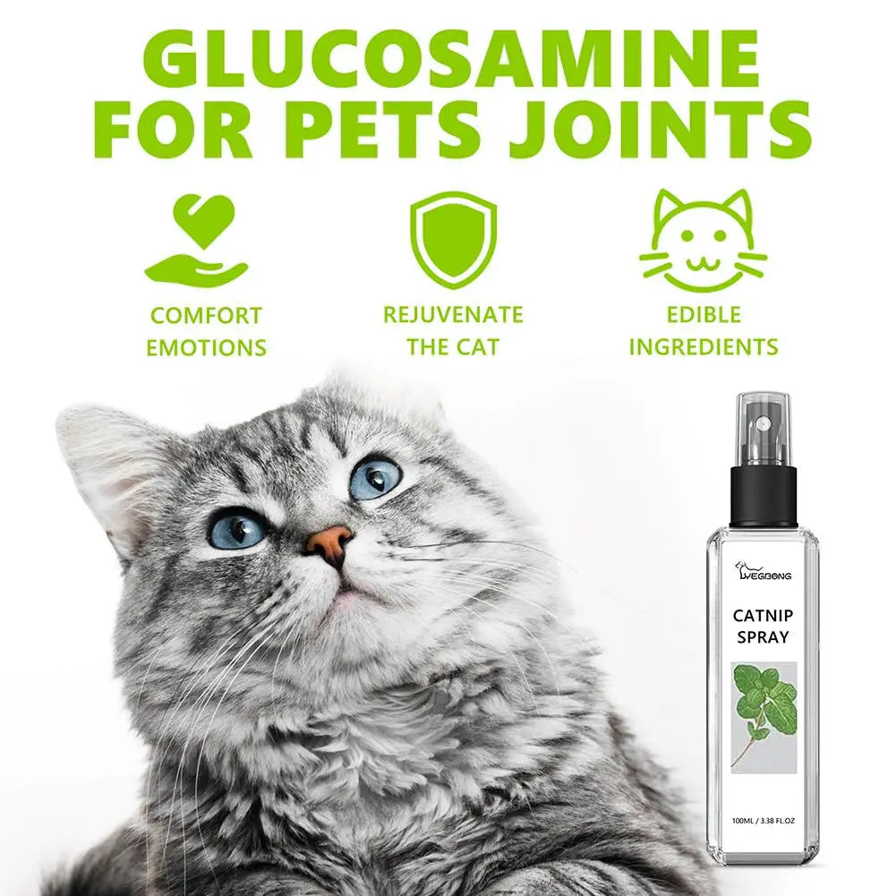 Cats Catnip Spray Relieve Stress Dogs Enhance Pet Attractant Long-Lasting Anti Anxiety Health Care Pet Calming Spray