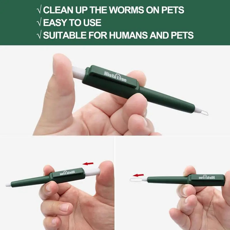 Pet Tick Remover Durable Family Pet Flea Control Waterproof Portable Rustproof Tick Removal Pen For Cats Dogs And Humans Outdoor