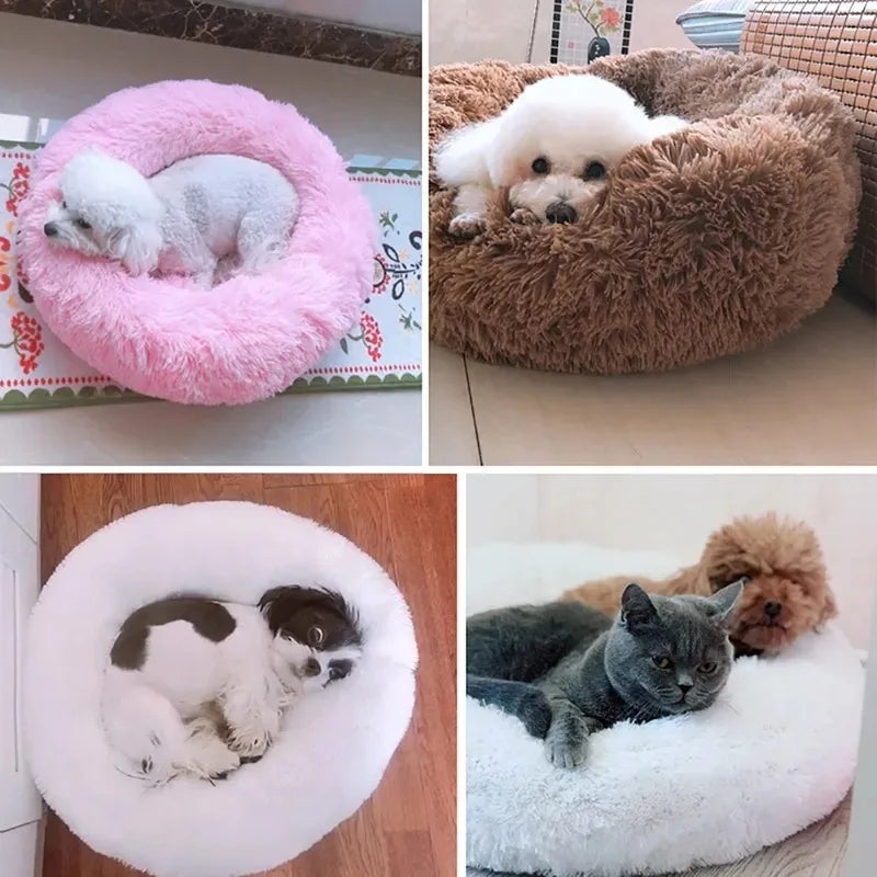 Winter New Pet Bed Comfortable Donut Cuddler Round Dog Kennel Ultra Soft Washable Dog and Cat Cushion Bed Warm Sofa Hot Sell