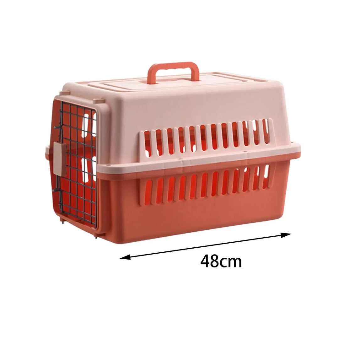 Dog Travel Kennel Crate Cage Case Breathable Tote Transport Box Hard Sided Pet