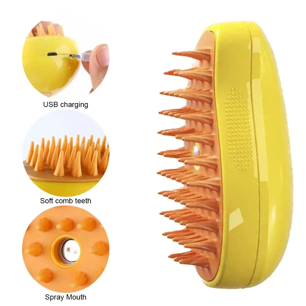 Cat Dog Steamy Brush Cat Grooming Supply Massage Beauty Comb Electric 3 in 1 Electric Sprays Massage Combs Cat Grooming Supplies