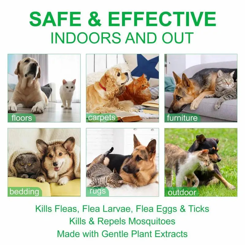 100ml Pet Furr Spray Fleas Tick And Mosquitoes Spray For Dogs Cats And Home Natural Fleas Control Prevention Spray Pet Supplies