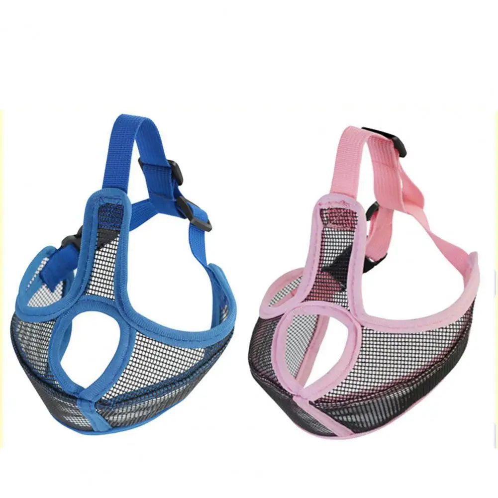 Breathable Mesh Dog Muzzle Buckle, Professional Nylon Mesh, Short French Bulldog Mouth Mask, Anti Stop Barking