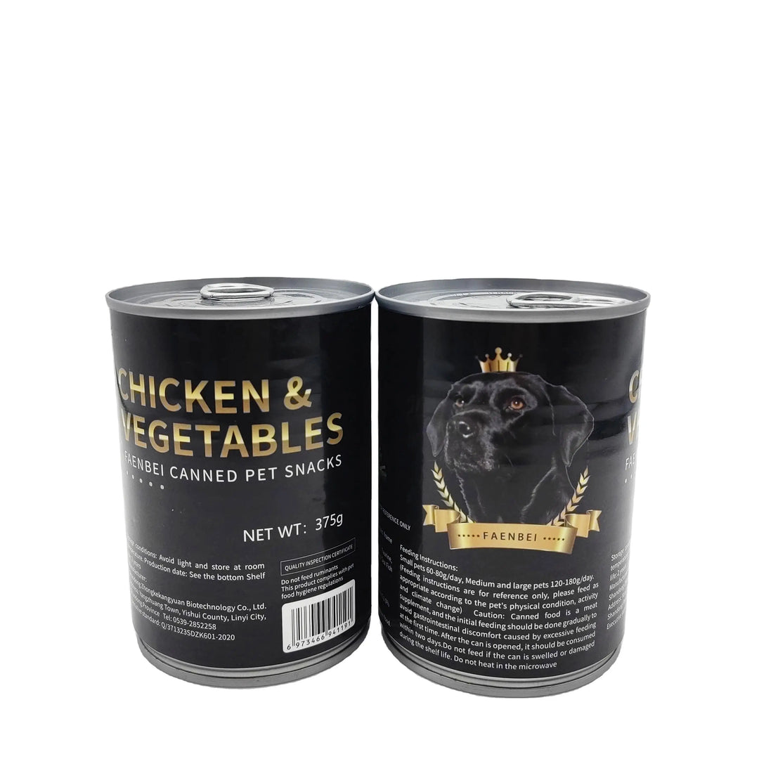 Factory Wholesale Delicious 375g Pet Canned Food Snacks Wet Dog Food Dog Can Food