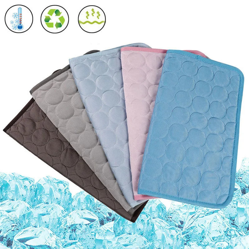 Pet Cat Dog Mat Cooling Summer Ice Pad Washable Breathable Blanket Sofa Puppy Floor Bed Cushion For Dogs Cats Pet Supplies