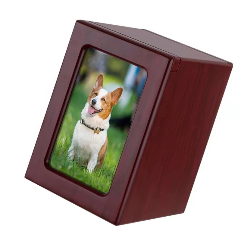 Cremation Urn Pet Cinerary Casket Memorial Box Ashes Funerary Animals Pet Cats Dogs Funeral Supply Can Place Photo