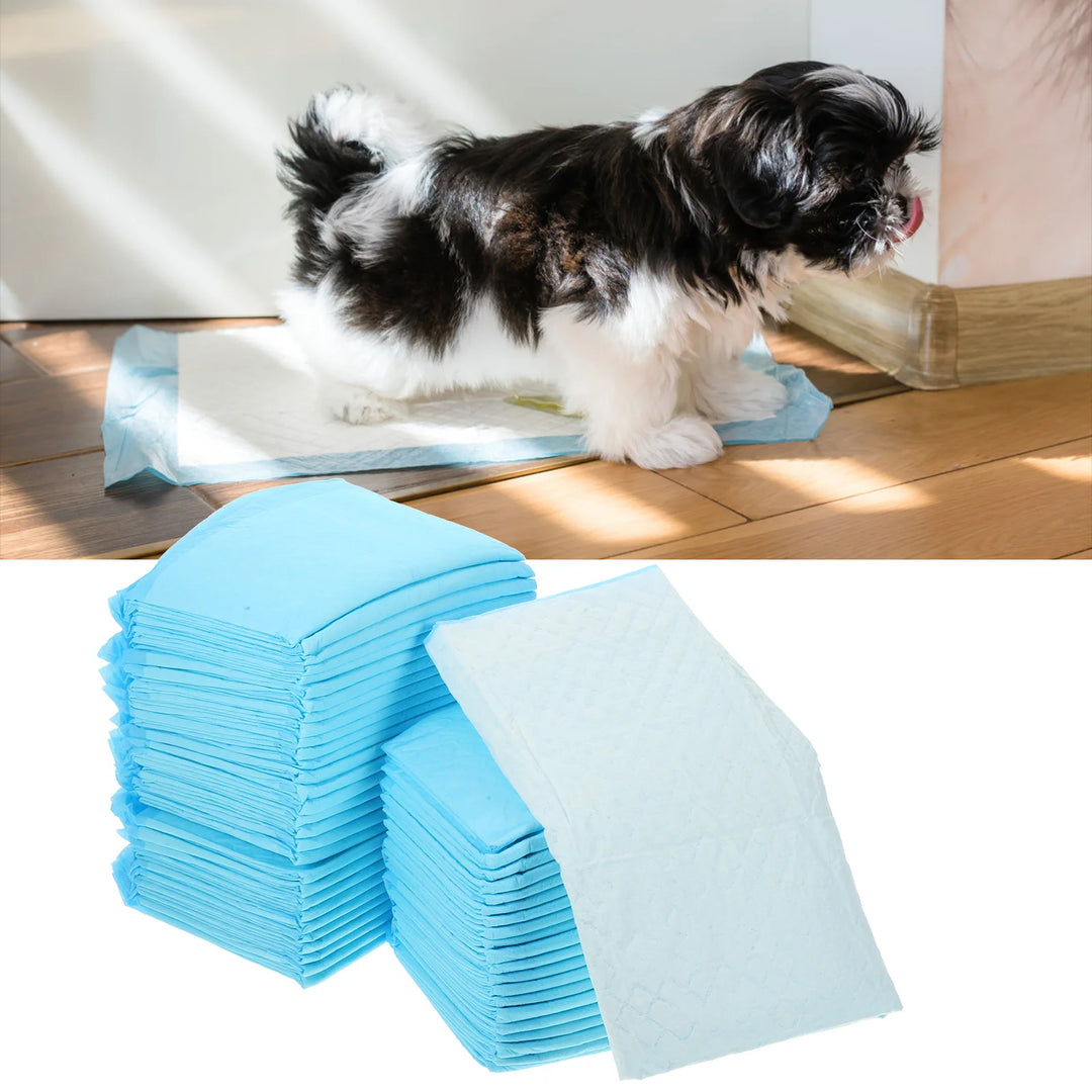 100 Pcs Disposable Super Absorbent and Waterproof Dog Puppy Pet Training Mats Pieces Child Pee Pads Non-woven Fabric Cat