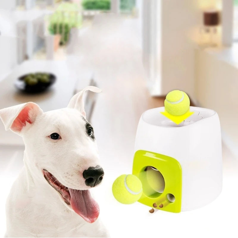 Dog Automatic Ball Launching for Small Dogs Reward Game Tennis Ball Thrower Interactive Training Toy Reward M76D