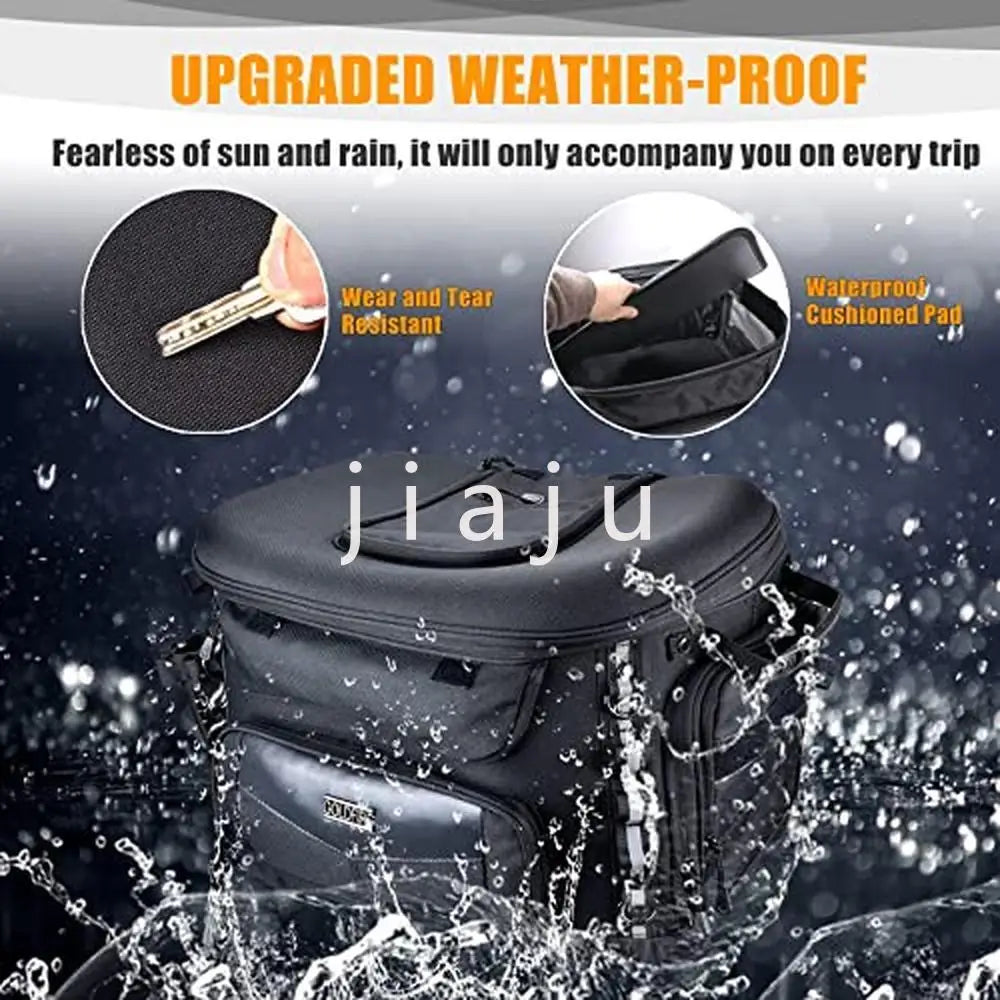 Motorcycle Pet Carrier Crate Bag Storage Rain cover Bowls Reflective Straps Safety Durable Portable Installation Easy Universal