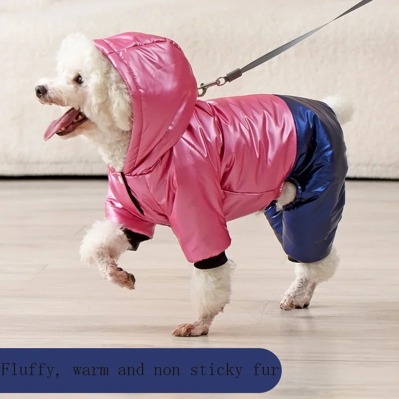 Clothing Waterproof and Windproof Dog Cotton Clothes Warm Dog Clothes Pet Four Legged Cotton Clothes Dog Coat Warm