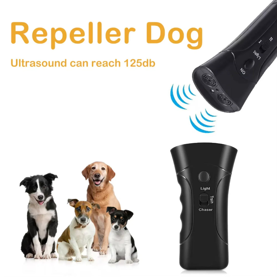 Ultrasonic Bark Arrester Lightweight with  Flashlight Dog Repeller Portable Dog Anti Barking Device  Pet Training Supplies