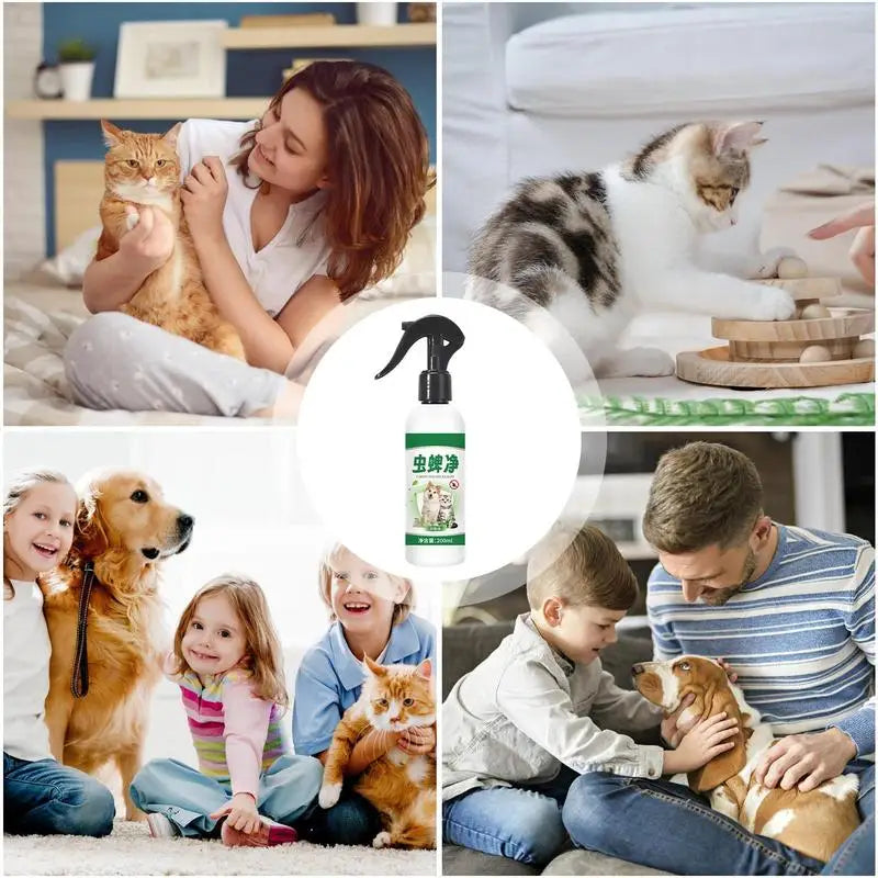 Natural Flea Tick Aid Spray For Dogs Cats And Fleas Eliminator Control Prevention Protect Fleas Killers Soothing Grooming Spray