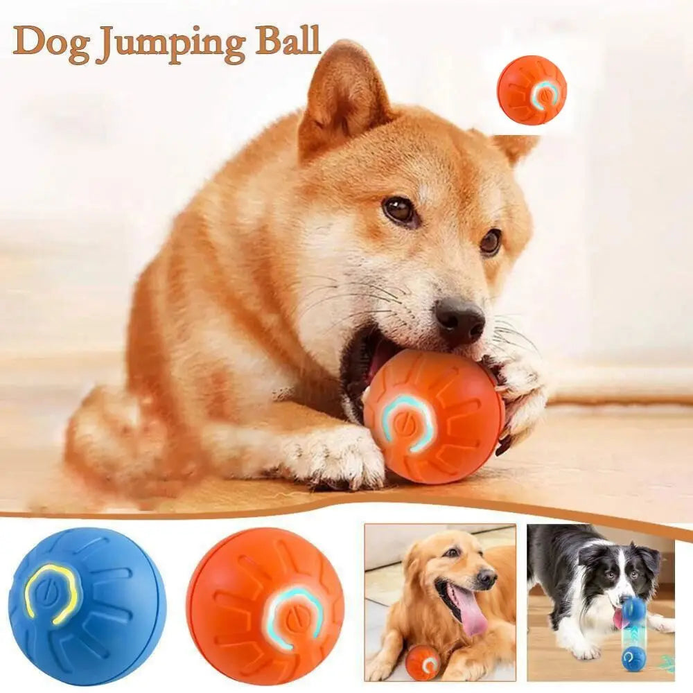 NEW Intelligent Teasing Dog Ball LED Bite Resistant Dog Interactive Toy Ball Fun Toys Boredom Relief Artifact Dog Electric Toys