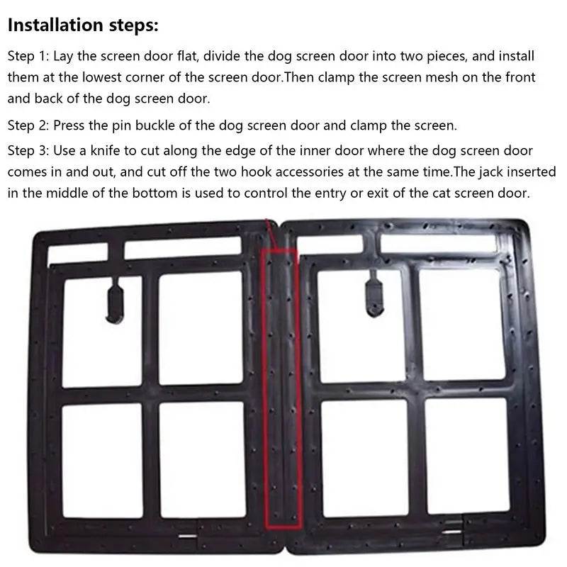 Magnetic Pet Door Cat Door Interior Door Pet Safe Doggie Door Pet Must Have Easy Setup Pet Door For Dog Cat Kitten Puppy