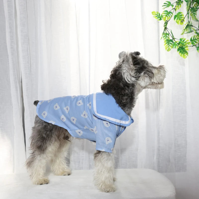 Cute Dog Shirt Summer Pet Clothes Schnauzer Clothing Yorkie Pomeranian Poodle Bichon Frise Dog Costume Puppy Pajamas Apparel