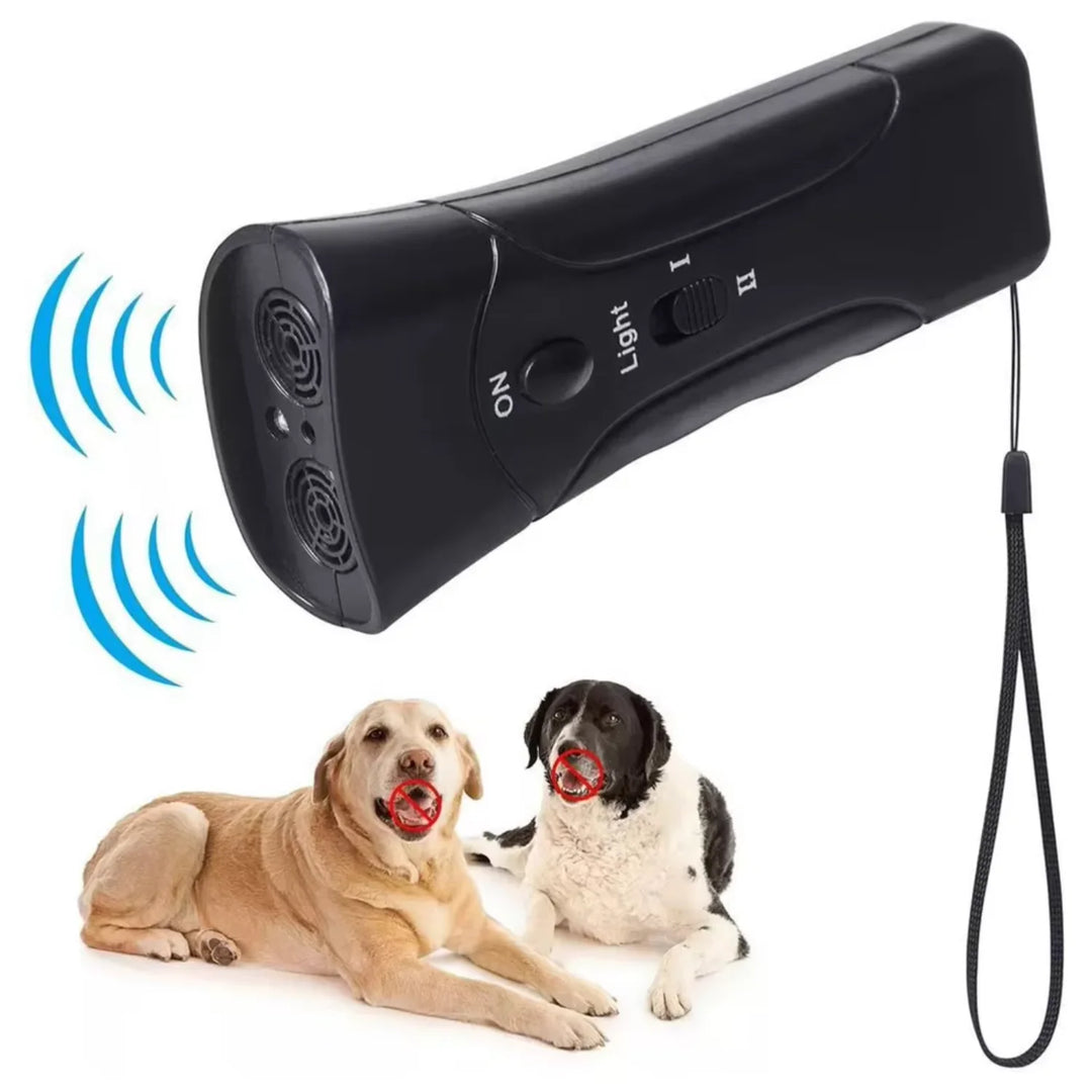 Ultrasonic Bark Arrester Lightweight with  Flashlight Dog Repeller Portable Dog Anti Barking Device  Pet Training Supplies