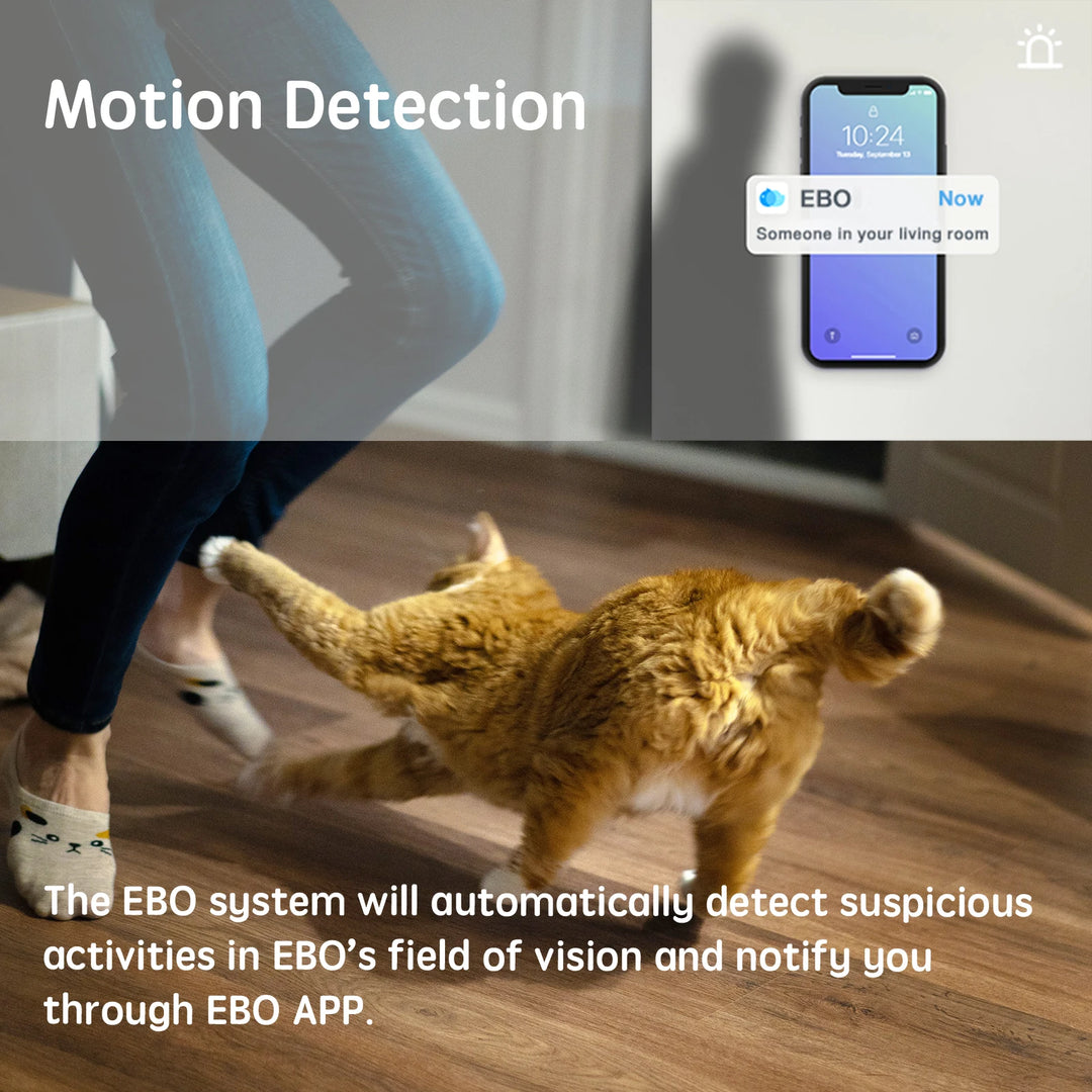 Enabot Pet Camera Home Security Camera,Movable Indoor WiFi Cam,2 Way Talk,Night Vision,1080P Video, Self Charging Robot