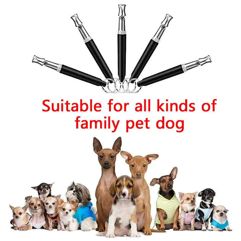 Hot Sale 1PCS NEW Adjustable Pet Dogs Whistle Anti Bark Ultrasonic Sound Dogs Training Flute Pets Interactive Home Supplies