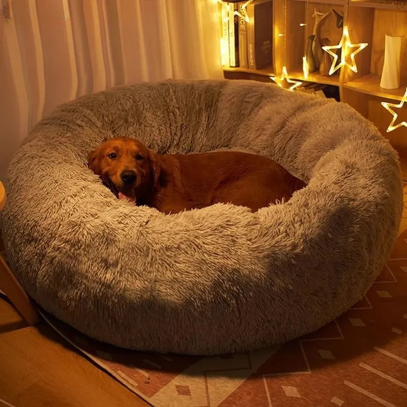 Winter New Pet Bed Comfortable Donut Cuddler Round Dog Kennel Ultra Soft Washable Dog and Cat Cushion Bed Warm Sofa Hot Sell