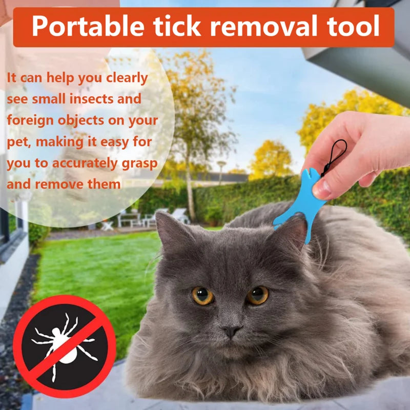 Dog Flea Removal Kit Pet Cleaning Supplies Tick Detaching Tool Portable Tick Removal Flea Control Catcher for Cats Dogs