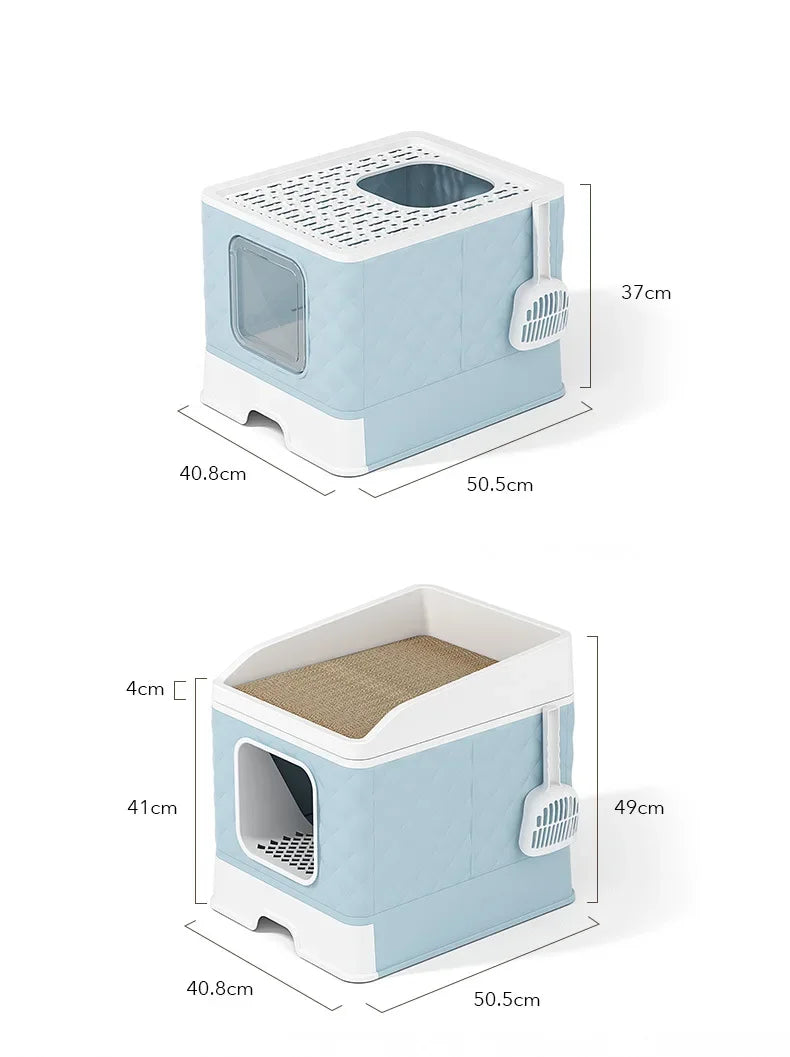 Closed Sandbox Cleaning Cat Foldable Detachable Litter Box Tray Big Toilet Training Indoor Toilet Dog Pet Products Accessories