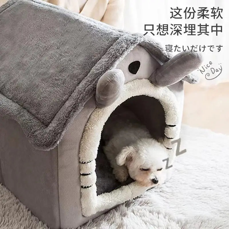 Cathouse Doghouse Four Seasons Universal Closed House Dog House Cat House Winter Warm Winter Small Dog Teddy Dog Bed