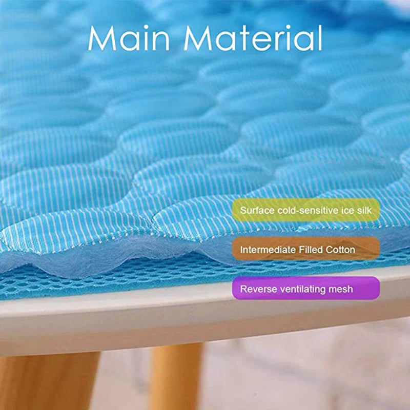 CDDMPET Pets Refreshing Carpet Pet Cooling Ice Pad Cold Silk Moisture-Proof Sofa Mats Tour Sleeping Bed Pet Accessories Dog Mat