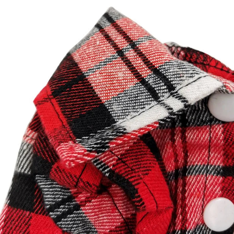 Dog Shirts British Style Plaid Pet Dog Clothes for Small Dogs Cotton Puppy Cat Clothing French Bulldog Vest Chihuahua Summer