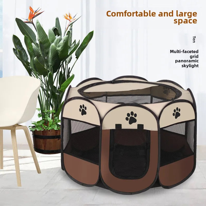 Octagon pet pen Pet tent Oxford Bunai Claw collapsible dog carrier Cat delivery room dog kennel cat litter