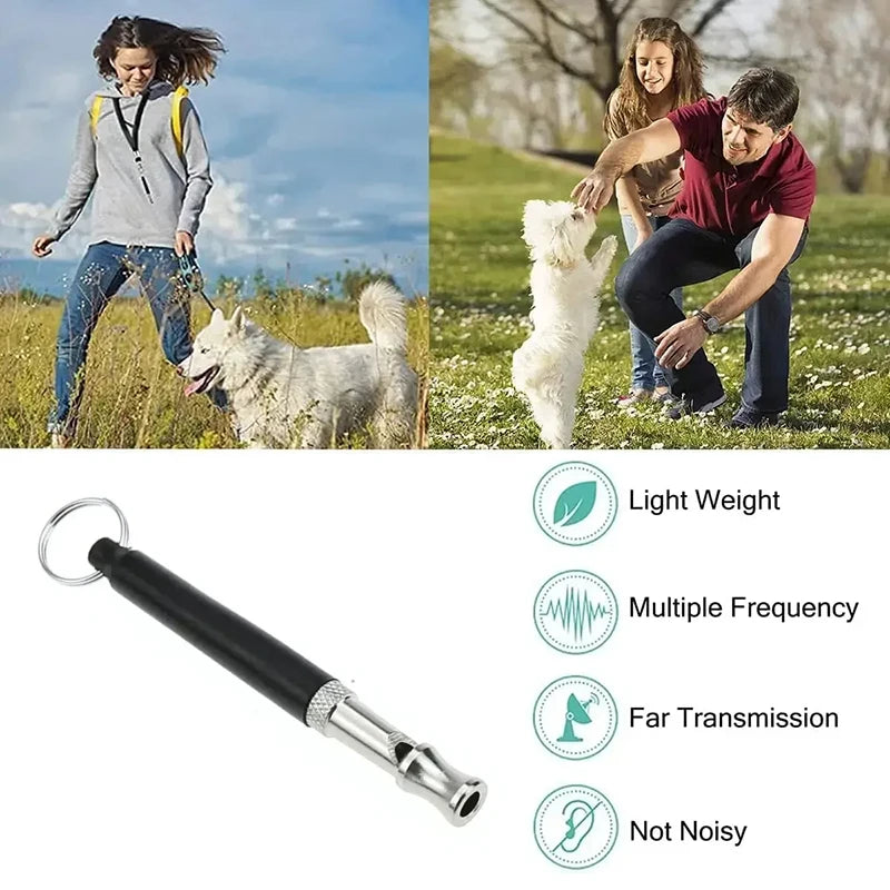 Hot Sale 1PCS NEW Adjustable Pet Dogs Whistle Anti Bark Ultrasonic Sound Dogs Training Flute Pets Interactive Home Supplies