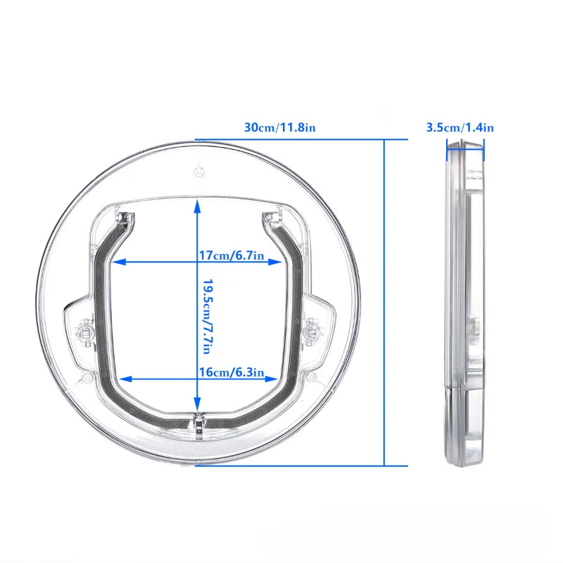 New Style Pet Supplies Pet Door Round Fence Cat Hole Dog Plastic Door Puppy Door Mounted in Glass