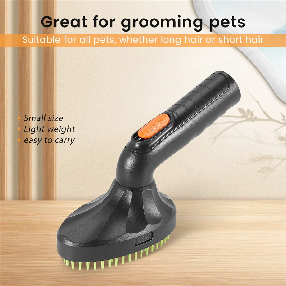 Pet Grooming Brush Loose Puppy Hair Cat Dog Fur Vacuum Cleaner Nozzle Cleaning Black + Green