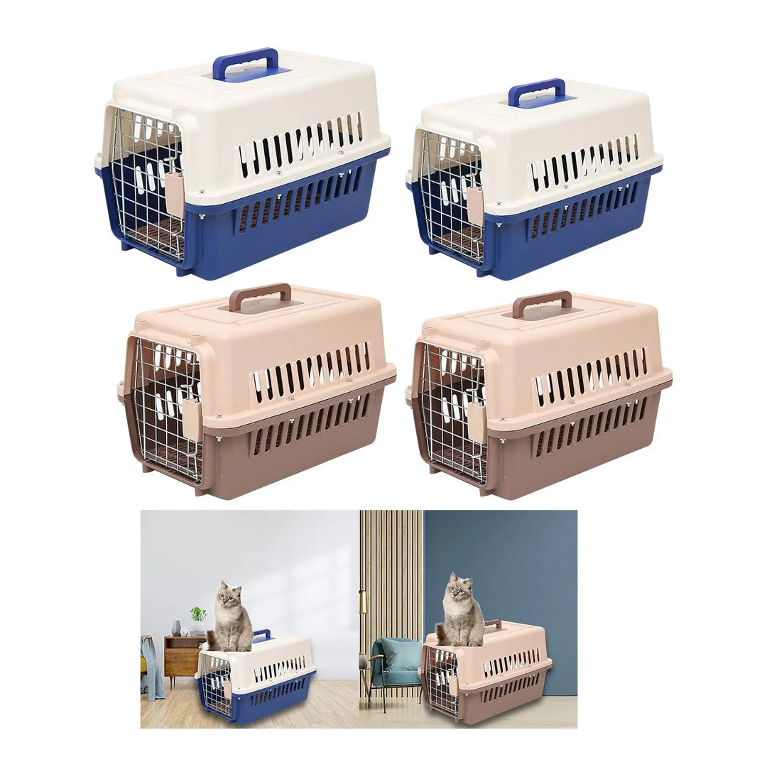 Portable Cat Dog Cage Crate Capsules Kennel Case Pack Ventilation Handbag Tote Hard Sided Travel Carrier for Kitten Traveling