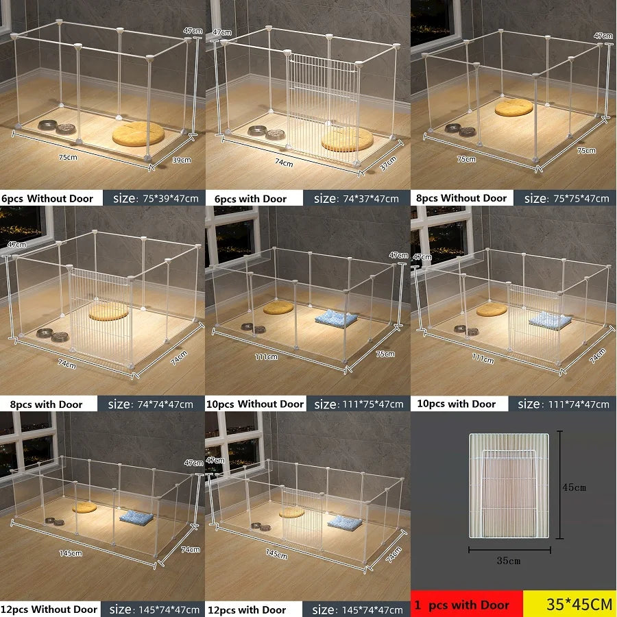 DIY Animal Cat Crate Cave Dog Fences Pet Playpen Multi-functional Sleeping Playing Kennel Rabbits Guinea Pig Cage Dog House