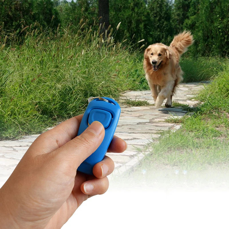 1/2/4PCS Hot Sale!Combo Dog Clicker & Whistle - Training,Pet Trainer Click Puppy With Guide,With Key Ring SP99