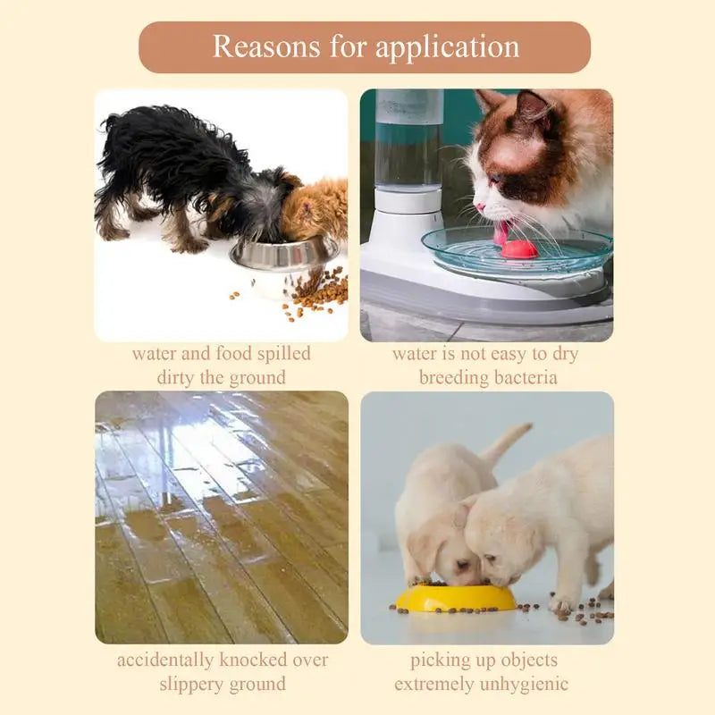 Pet Feeding Mat Anti-Slip Dog Water Dispenser Mat For Floors Waterproof Dog Bowl Mat Dog Accessories Pet Supplies Quick-Drying