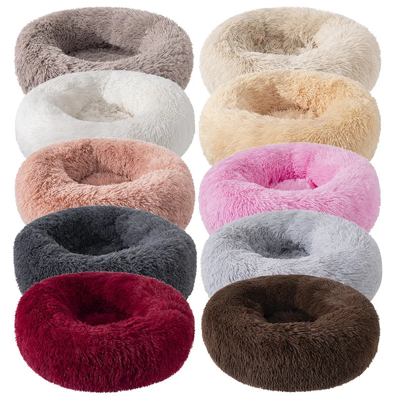 Winter New Pet Bed Comfortable Donut Cuddler Round Dog Kennel Ultra Soft Washable Dog and Cat Cushion Bed Warm Sofa Hot Sell