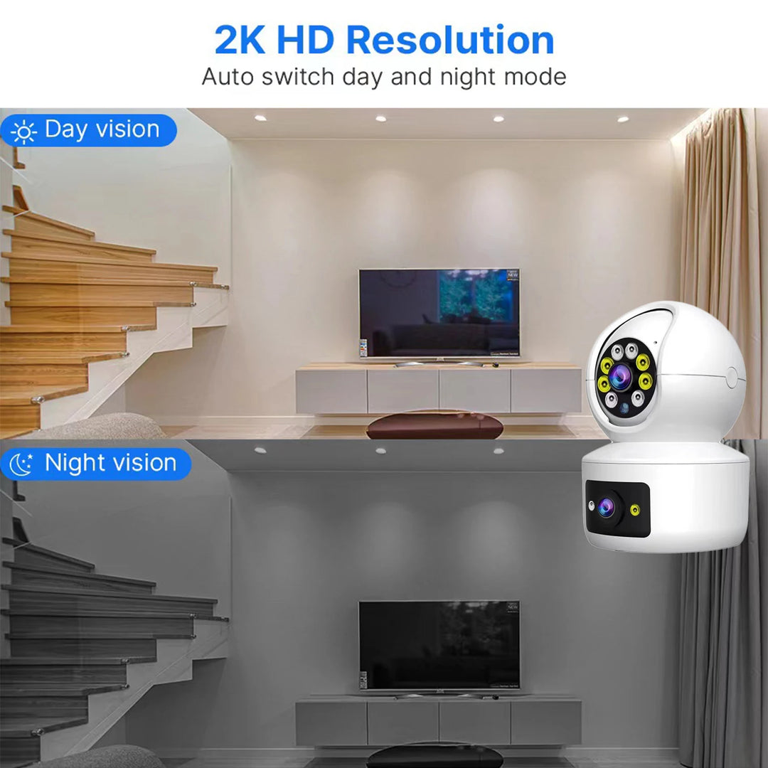 2K Smart Indoor Pan Tilt Home Security Camera,4MP HD Dog Camera w/Night Vision,Motion Detection for Baby Pet Monitor,SD,2.4gwifi