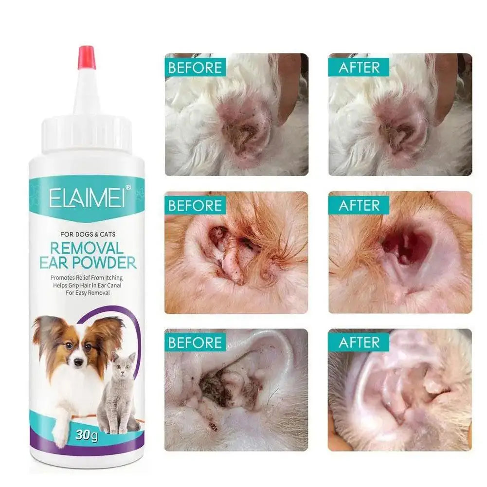 Dog Ear Powder Cleaner For Dogs Ear Hair Removing Powder Infectioned Treatments Stop Ear Itching Pet Health Cleaning Suppli Q1B0