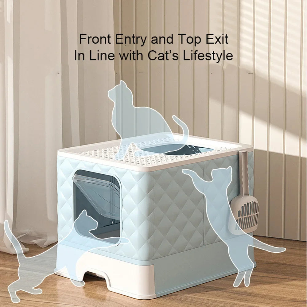 Closed Sandbox Cleaning Cat Foldable Detachable Litter Box Tray Big Toilet Training Indoor Toilet Dog Pet Products Accessories