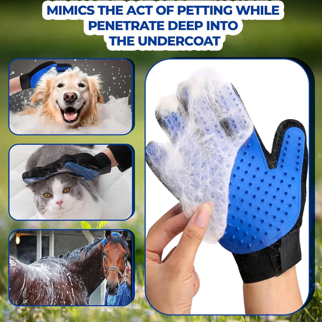 1PCS Pet Hair Removal Gloves for Dog Cat Bath Cleaning Silicone Massage Brush Dog Hair Deshedding Comb Grooming Supplies