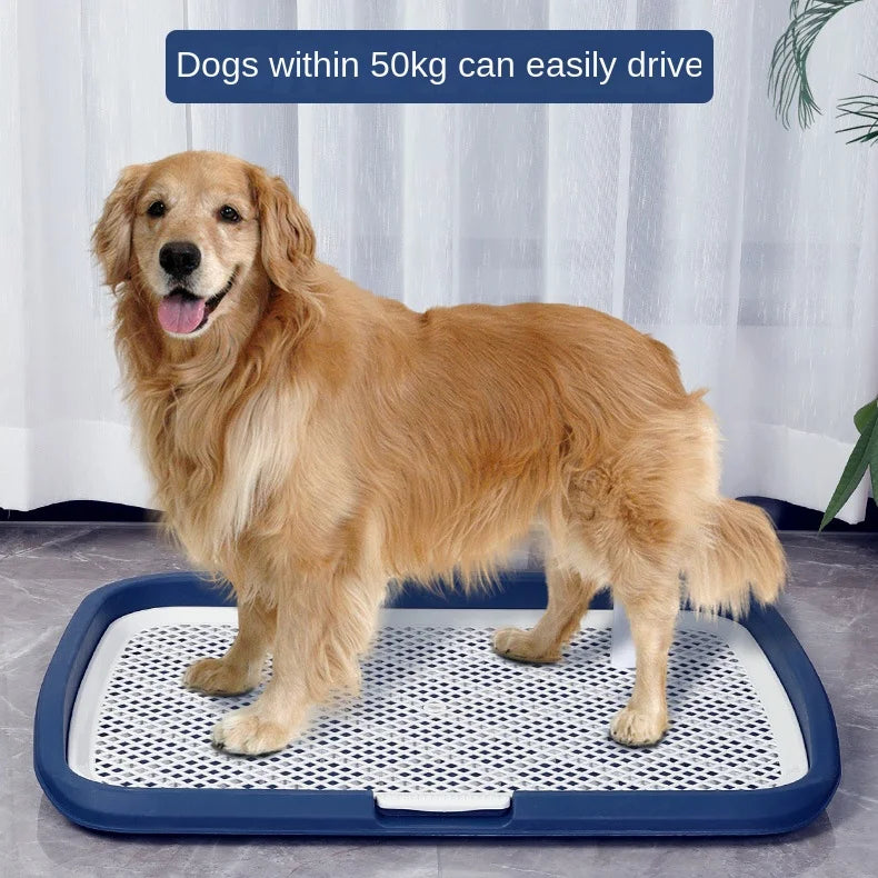 Large Detachable Pet Dog Toilet With Column Dog Pee Fence Training Toilet Anti-Splash Pets Wc Toilet Cleaning Potty Puppy Tray