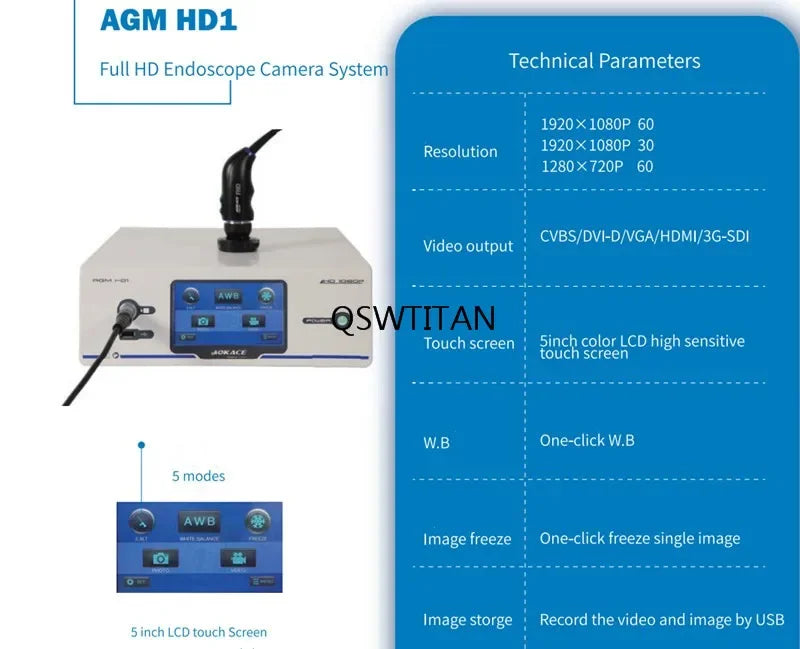 Endoscope Camera System HD Endoscopy ENT Laparoscopy Video Recording Surgical Camera