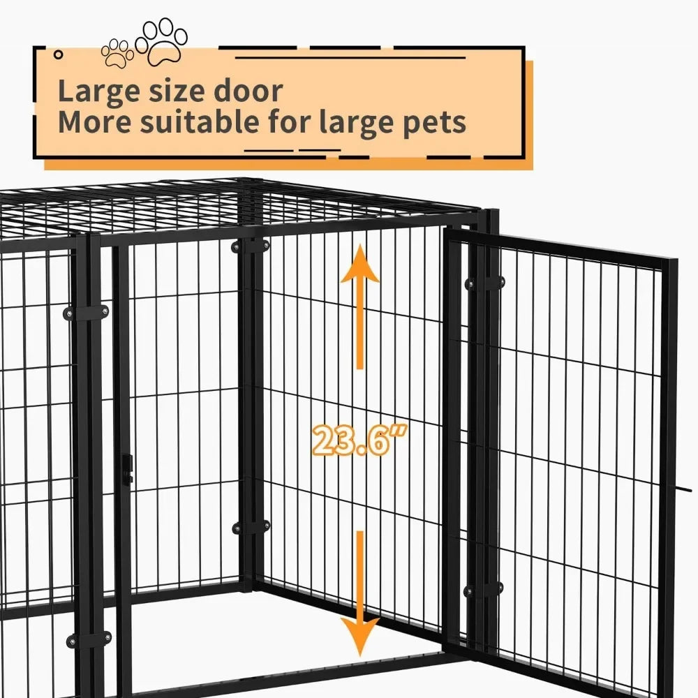 Dog Playpen, Extra Large Dog Crate, 48"x48"x24", Heavy Duty Dogs Cage,  Pet Playpen, for Small Medium Dogs