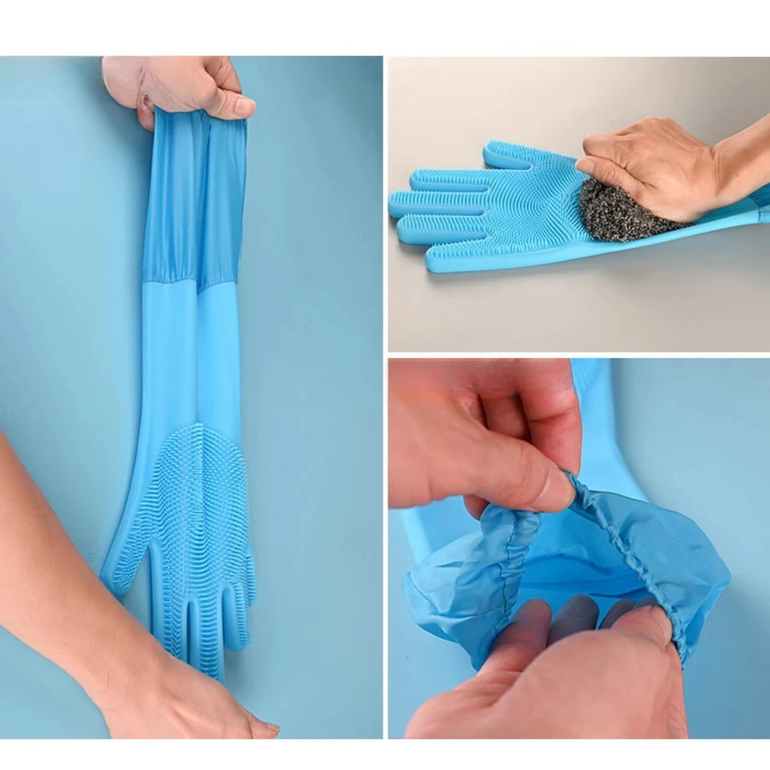 New Soft Silicone Pet Grooming Gloves for Dog and Cat Bathing - Efficient Cleaning and Indirect Shampooing - Gel Scrubber for Cl