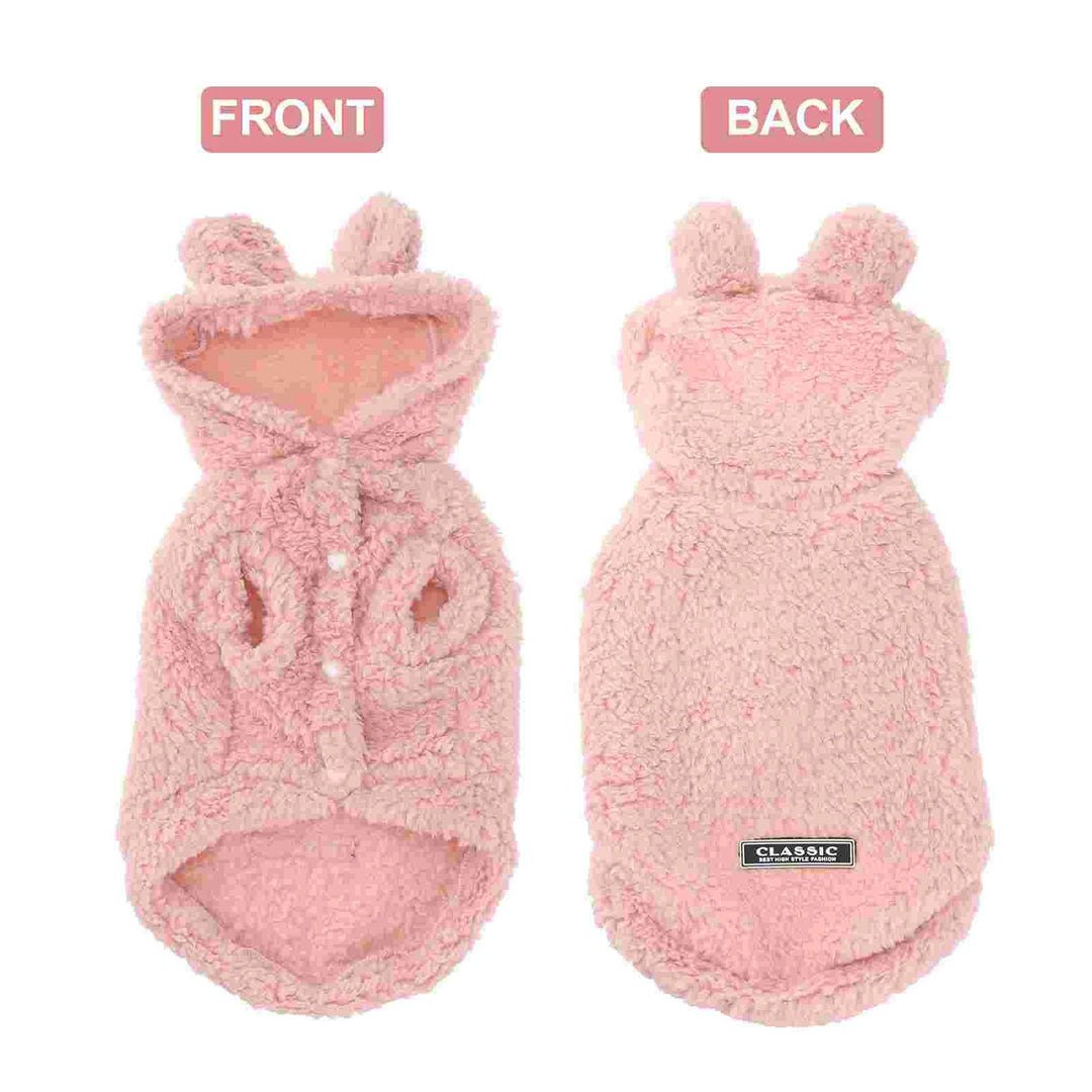 Dog Autumn Winter Clothes Christmas Outfit Cold Weather Coats Warm Pet Clothing Stuffed Bunnies