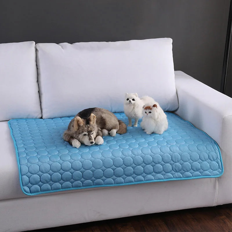 Pet Cat Dog Mat Cooling Summer Ice Pad Washable Breathable Blanket Sofa Puppy Floor Bed Cushion For Dogs Cats Pet Supplies