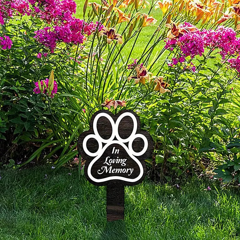Pet Memorial Garden Stake Elegant Memorial Garden Cemetery Yard Decorations Pet Loss Outdoor Plaques Dog Claw Sympathy Garden