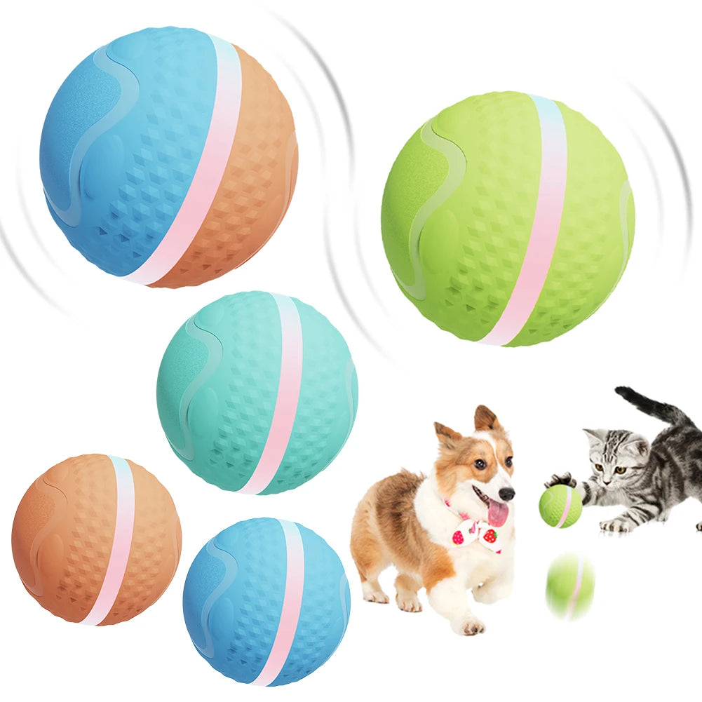 Active Rolling Ball USB Rechargeable Automatic Rolling Ball Toys with 2 Modes Self Moving Toys for Puppy/Small/Medium/Large Dogs