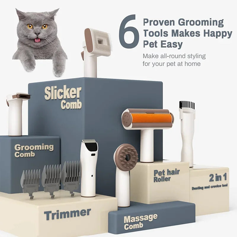 Top Sell Low Noise Pet Vacuum Cleaner Electric Cleaning Dog And Cat Hair Fur Grooming Brush Pet Grooming Kit &Vacuum